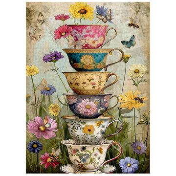Puzzle puzzle a tazza di fiori vintage 1000 pezzi